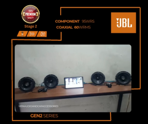 New J B L Stage 2 GEN 2 6.5" Car Speakers 2-Way Component (Stage2 65C) & Coaxial (Stage2 65) 90W/60W RMS 720W/480W Peak High Power Clear Sound Car Audio Upgrade