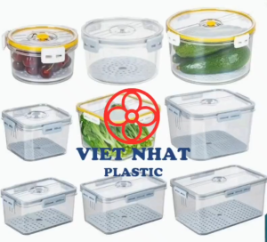 BỘ 3 Hộp Thực Phẩm Cao Cấp Trong Suốt HOKORI VIỆT NHẬT Nhựa PP An Toàn & Tiện Lợi