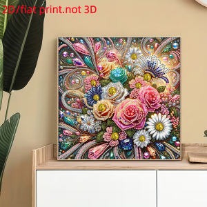 other | 2d/flat 1 Piece Diamond Painting Frameless Painting Flowers cow Pattern canvas Material office Decoration Thanksgiving gift