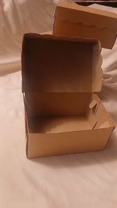 Zennida Sticker Dus Kraft Snack Box Kardus Kotak Coklat Renda Untuk Catering Makanan Ukuran 10x14