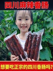 Authentic Sichuan Spicy Smoked Sausage Handmade Farmhouse Flavor Widean City 500g Packaged Snack Meat Dry Goods