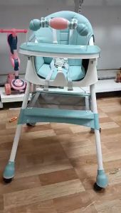 Ghế ăn dặm đa năng ngả nằm Honper điều chỉnh cao thấp bàn ăn dặm 2 lớpnệm da PU bánh xoay 360