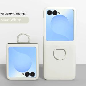 Ốp Điện Thoại Samsung Galaxy Z Flip 8/7 FE/6/5 Flip7 Gradient Skin Feel Hard Shell Có Vòng Chống Trầy Xước Chống Vân Tay Bảo Vệ Cửa Sổ Lớn