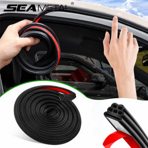 SEAMETAL | SEAMETAL 6 Holes Car Door Seal Strip Car Door Hood Trunk Rubber Seal Strips Noise Insulation  5/12/16m Sealant Car Accessories