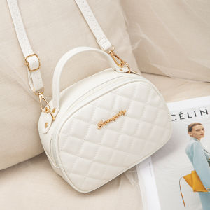 Spring Summer New Diamond Pattern Mini Womens Handbag Crossbody Phone Bag Soft PU Leather Zipper Closure Casual Fashion