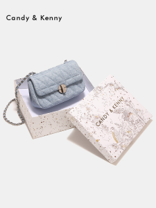 Candy&Kenny Womens Simple Chic Diamond Pattern Chain Underarm Bag Single Shoulder Bag Leather PU Lock Buckle Closure Handbag