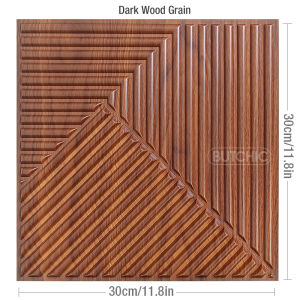 10pcs 30x30cm Shining Gold 3D Wall Sticker Champagne gold color 3D Wall Panel Wedding party background wall art Wood grain paper