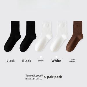 MiiOW | Mens Ice Silk Mid-Calf Socks Ultra-Thin Breathable Antibacterial Summer Lightweight Mesh Youth Short Socks MiiOW Cat Person