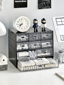 Multi-Functional Desktop Organizer Box Drawer Style Stationery Storage Box for Student Desk Office Workstation Essential