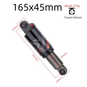GOLDIX | MEROCA Mountain Bike Air Shock Absorber 125mm/150mm/165mm/190mm/200mm Scooter Alloy MTB Folding Bicycle Rear Shock Cycling Parts