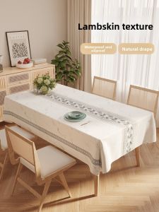 Khăn trải bàn chữ nhật WANGSHIHUAYI chống thấm dầu chống nước chịu nhiệt có thể giặt
