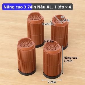 Đế Nâng Đồ Nội Thất Có Thể Điều Chỉnh Độ Cao - Nhiều Kích Cỡ Chất Liệu Nhựa Bảo Vệ Chân Ghế Chân Sofa Chân Giường Phong Cách Hiện Đại Phụ Kiện Nâng Đồ Nội Thất Gia Đình