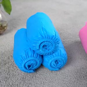 100Pcs Plastic Waterproof Disposable Shoe Covers Rainy Day Carpet Floor Protector Thick Cleaning Shoe Cover Blue Family Tool