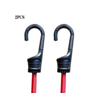 1/2/4Pcs Red Elastic Bungee Cords Plastic Coated Metal Hooks Heavy Duty Bungee Ropes for Bike Tents Camping Luggage Racks Ropes