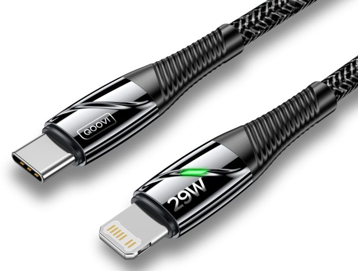 QOOVI PD 29W iPhone Cable 3A USB Type C Data Cord Fast Charging For