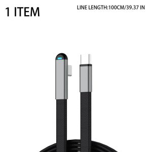 Dual Type C Elbow Charger Cord 65W PD Quick Charge Data Sync 480Mbps Zinc Alloy Connector for Xiaomi Tablet Laptop