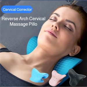 Reverse Arch Cervical Massage Pillow Eliminate The Rich Hump Cervical Corrector Traction Massage Pillow Sleeping Shoulder And Neck Massage Pillow