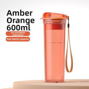 Tupperware | Aesthetic Large Capacity Tea Filter Water Bottle 600ml