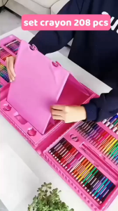 Crayon 150pcs Non Toxic – Set Lengkap Warna Cerah & Erasable!