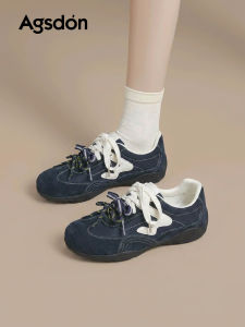 Agsdon | Trendy Thick-Soled Blue Casual Sports Shoe for Women