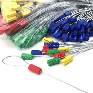 10Pcs/Set Ties Kabel Baja Kunci Segel Kabel Model Tarik Bahan Baja Untuk Keamanan Truk/Railway Locking