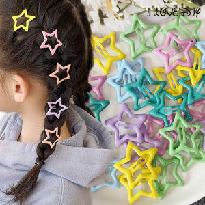 2 cái kẹp tăm hình ngôi sao dễ thương Y2K barrettes Kẹp Tóc BB hình ngôi sao đầy màu sắc cô gái phụ nữ tóc mái bên kim loại đơn giản cặp tách mũ nón