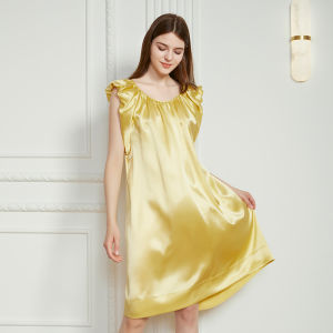 YINSANG | Silk Summer New Design Bubble Sleeve Sleep Dress
