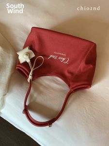 CHIO‘2ND | Large Canvas Textured Red Women Tote Bag