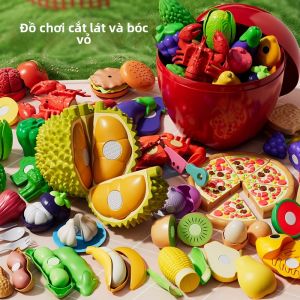 GLUECHEE | Slicing Playset Toys Apple Vegetables Durian