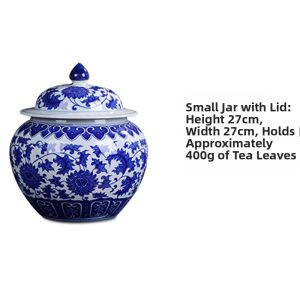 Blue and White Porcelain Large Tea Canister