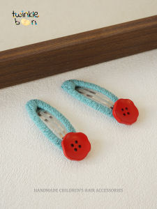 Cute Button Hair Clips Korean Style Baby Hair Clips Forehead Clip Duckbill Clip Girls Hair Accessories Childrens Headwear