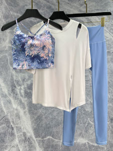 Womens Fitness Clothing Set Summer Loose Yoga Pilates Training Professional Morning Run Sportswear Moisture Wicking Quick Dry Breathable Elastic Butt Lifting Slimming Long Sleeve