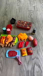 BBQ Food Hot Pot Food Toy Set Kids Pretend Play Set Cooking Kitchen BBQ Food Toy Set Kids Pretend Play Set
