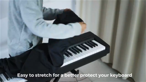Universal 61/88 Key Electronic Keyboard Dust Cover Adjustable Digital Piano Protector Drawstring