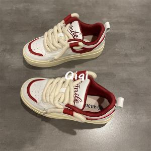 Seven Seven Master Family ฤดูใบไม้ผลิ 2023 ผู้หญิง ลำลอง สไตล์สปอร์ต รองเท้าผ้าใบหุ้มข้อต่ํา หลากหลาย รองเท้าผ้าใบส้นหนารอบนิ้วเท้า