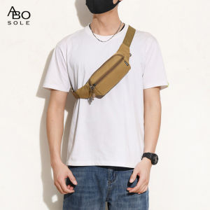 ABOSOLE Sports Waist Bag Fashion Men Bag Men Chest Bag Shoulder Bag Sports Bag Waterproof Oxford Running Bum Bag Portable Gym Bag for Running Cycling Hiking Walking