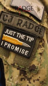 JUST THE TIP EMBROIDERED VELCRO PATCH | Tactical Morale Patch for Backpacks Hats and Gear