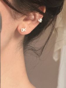 S999 Pure Silver Screw Button Ear Cuff Womens Cute Design OK Duck High-End Sensation Luxury Fashion Ear Jewelry
