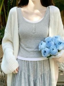 QIAOCHENXIAN | Cotton Large Size Camisole For Spring Summer