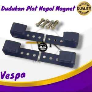 Bracket Dudukan Magnet Plat Nomor Vespa Sprint GTS LXV Primavera Classic Breket Nopol