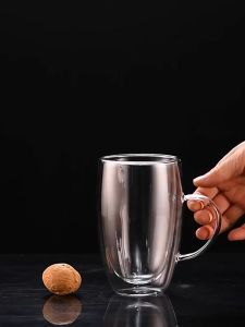 Sogood แก้วกาแฟ 2 ชั้น แบบใช้ในบ้าน ดีไซน์สวยงาม ราคาประหยัด ถ้วยนม กาแฟ Double-Layer Glass