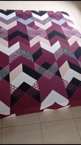 Cover Sarung Busa Resleting Karakter Warna Merah Maron All Size Bahan Cotton Tidak Mudah Luntur