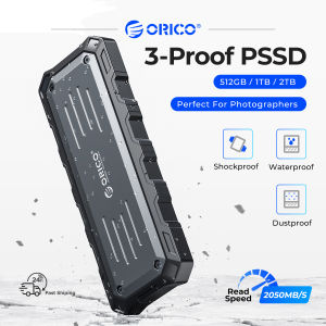 ORICO  2000MB/s USB3.2 Gen2 Portable SSD 512GB/1TB/2TB 2-in-1 Data Cable Waterproof Shockproof Dustproof Perfect for Outdoor Adventures