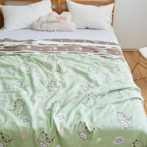 Pure Cotton Six-Layer Towel Blanket Thin Summer Single Person Air Conditioner Cover Blanket for Nap Childrens Bed