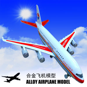 Large Size Alloy Metal Airplane Toy for Boys Simulation Crash Resistant Aircraft Model A380 Children Plaything Static Plane Model