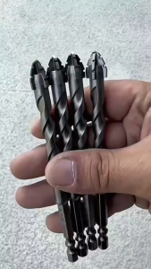 7PCS 3-12mm 4 Flute Cross Hex Tile Drill Bits Set for Tile Glass Ceramic Wood Mosaic Bit Opener Power Tools