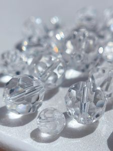 ลูกบอลคริสตัลธรรมชาติ ลูกปัดประดับคริสตัลแบบวิวัฒนาการแบบเบสิก ลูกปัดแยกชิ้น สร้อยข้อมือคริสตัล DIY อุปกรณ์ตกแต่ง