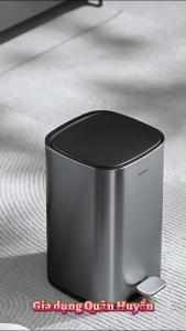 Thùng rác đạp chân inox ECOCO 10L thông minh nắp đóng chậm chống mùi chống bắn nước ngăn côn trùng thế hệ mới 25147