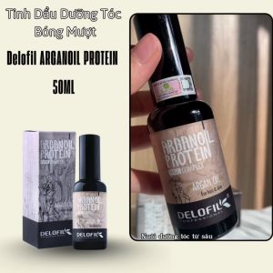 Tinh dầu dưỡng tóc bóng mượt Delofil Arganoil Protein 50ML Chính Hãng Công Ty .