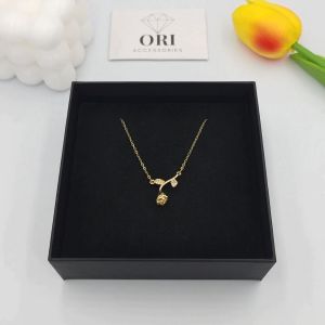 Dây chuyền nữ họa tiết hoa hồng Aliyah sang trọng ORI ACCESSORIES D115